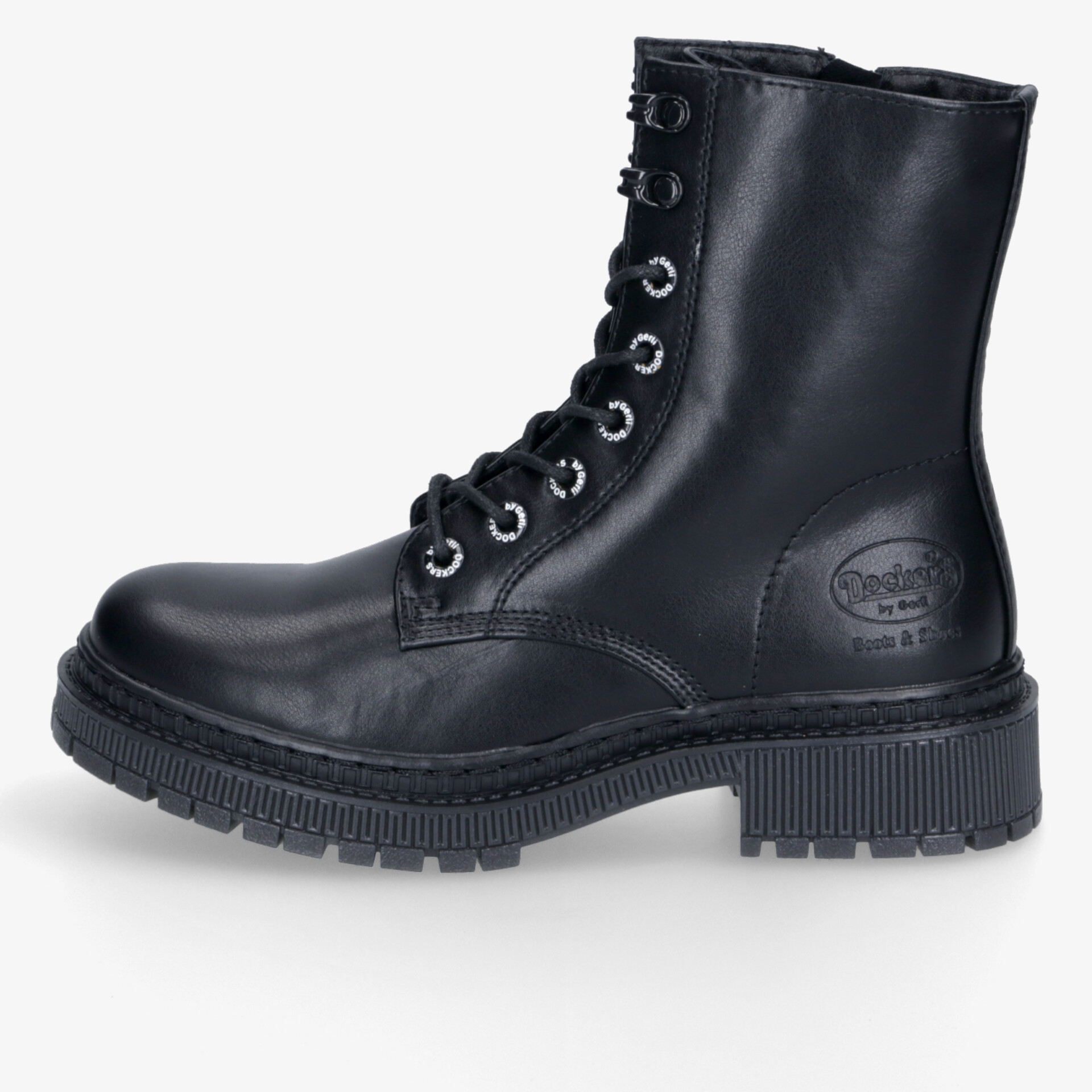 Dockers Damen Biker Boots schwarz