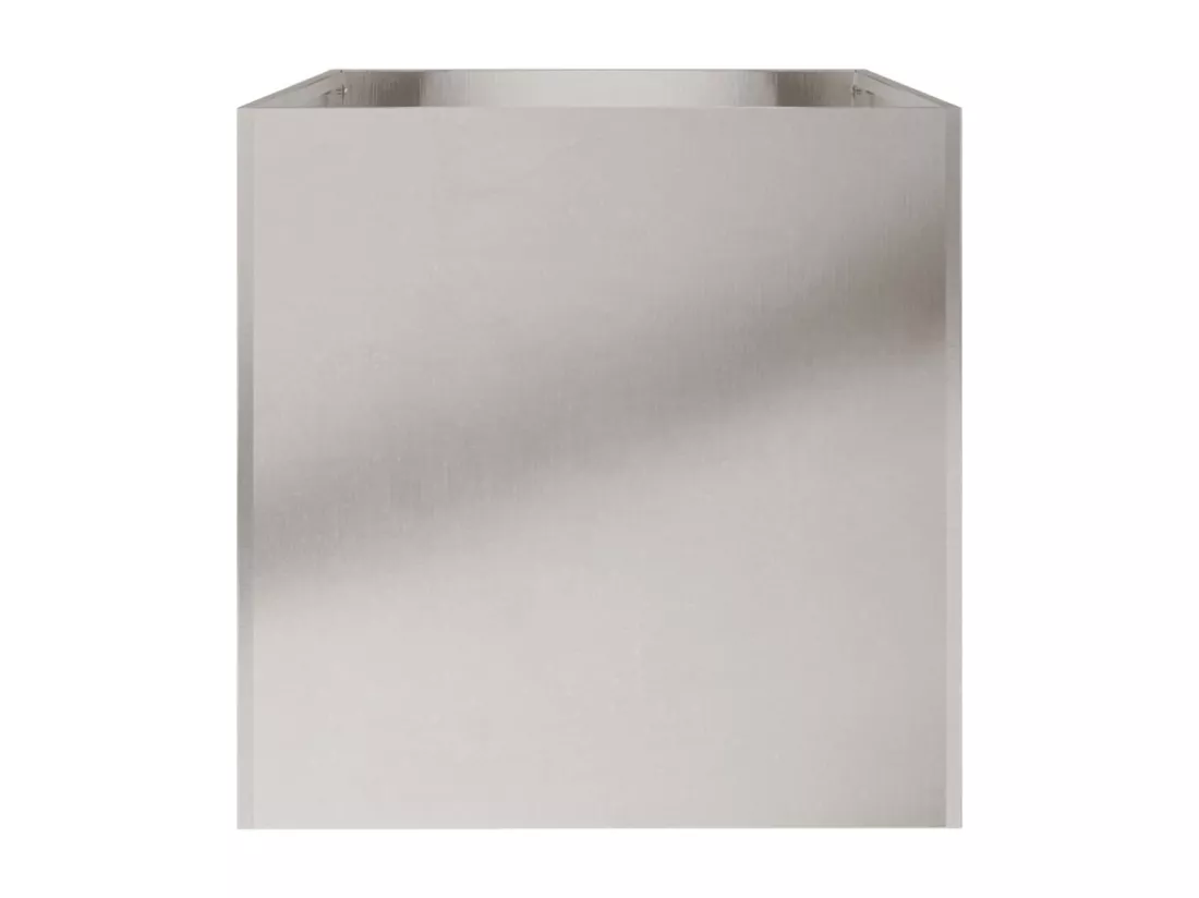 Jardinière argenté 62x40x39 cm acier inoxydable