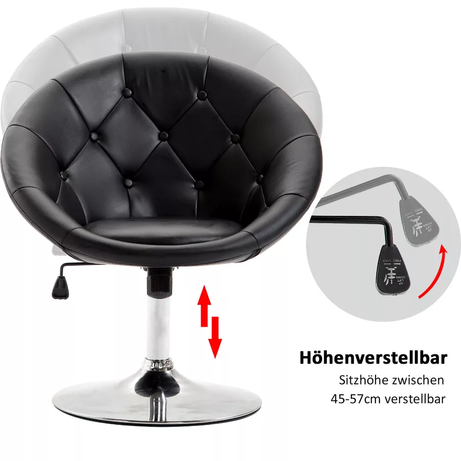 HOMCOM Arbeitshocker höhenverstellbar schwarz