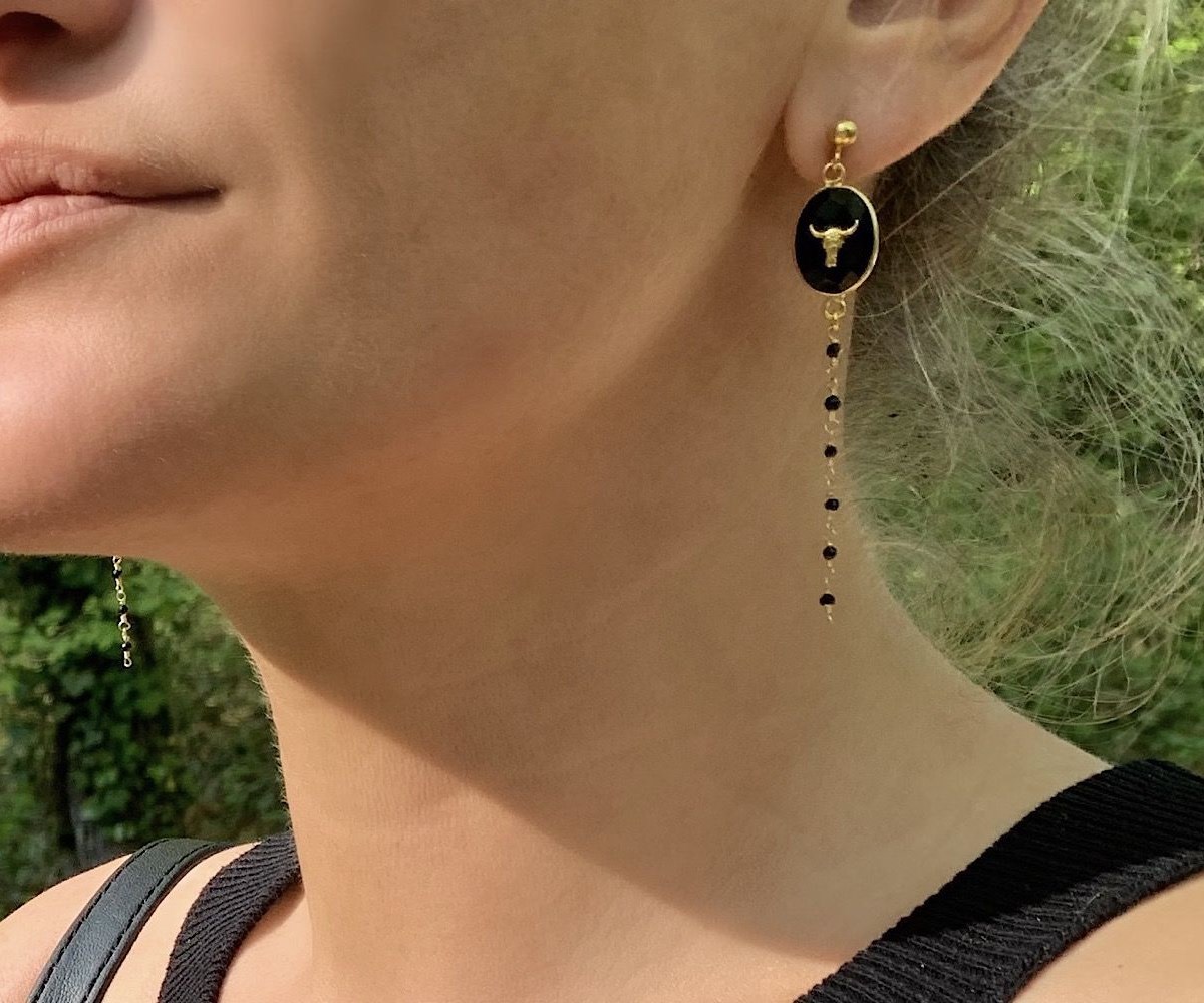 Boucles d'oreilles Maha Konasana Doré