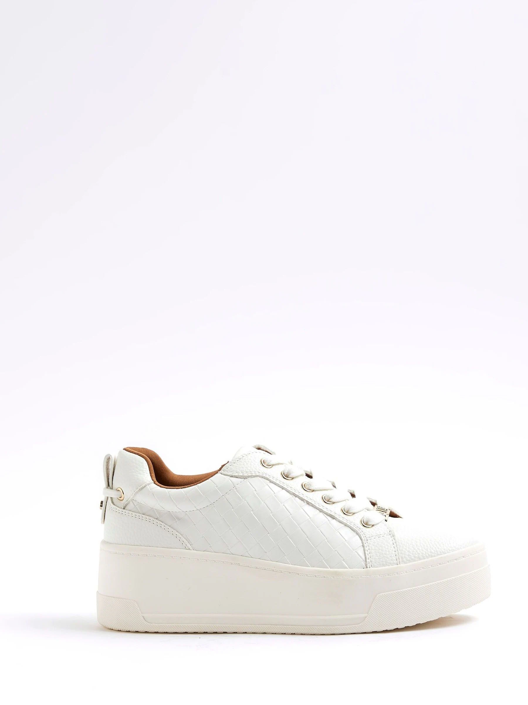 River Island Woven Lace-Up Trainers