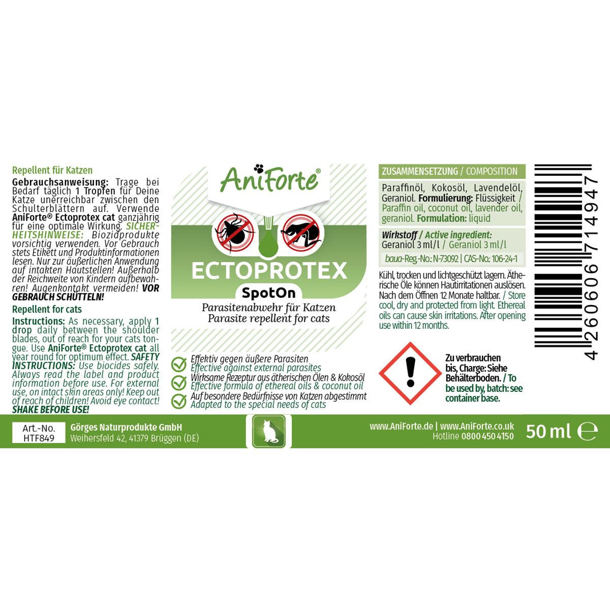 AniForte Ectoprotex Spot-on für Katzen