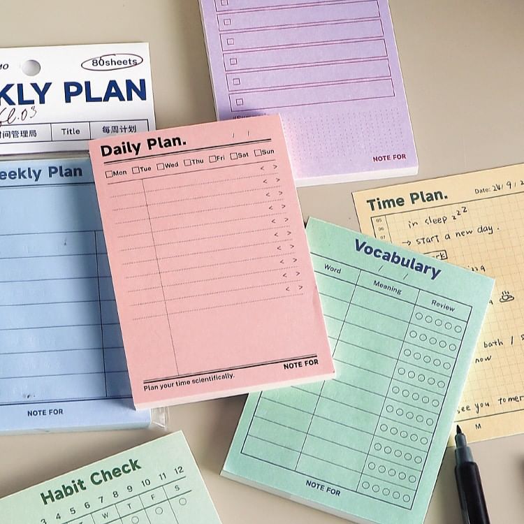Jun's Journal - Planner Print Memo Pad (Diverse ontwerpen) / Set