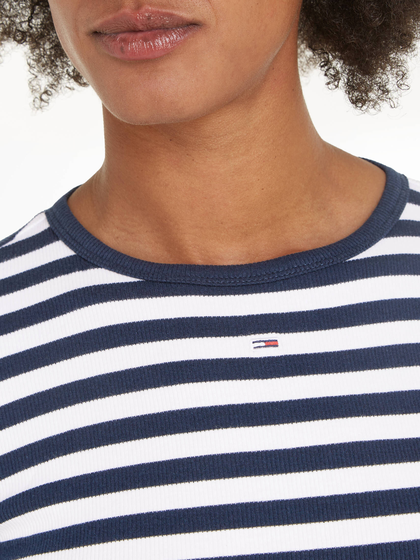 Tommy Jeans| Damen Longsleeve TJW ESSENTIAL RIB STRIPE TOP