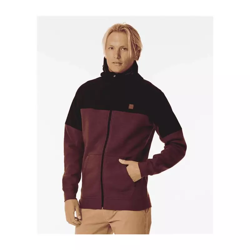 Sweat RIPCURL Anti Series Viral Zip Thru Maroon S