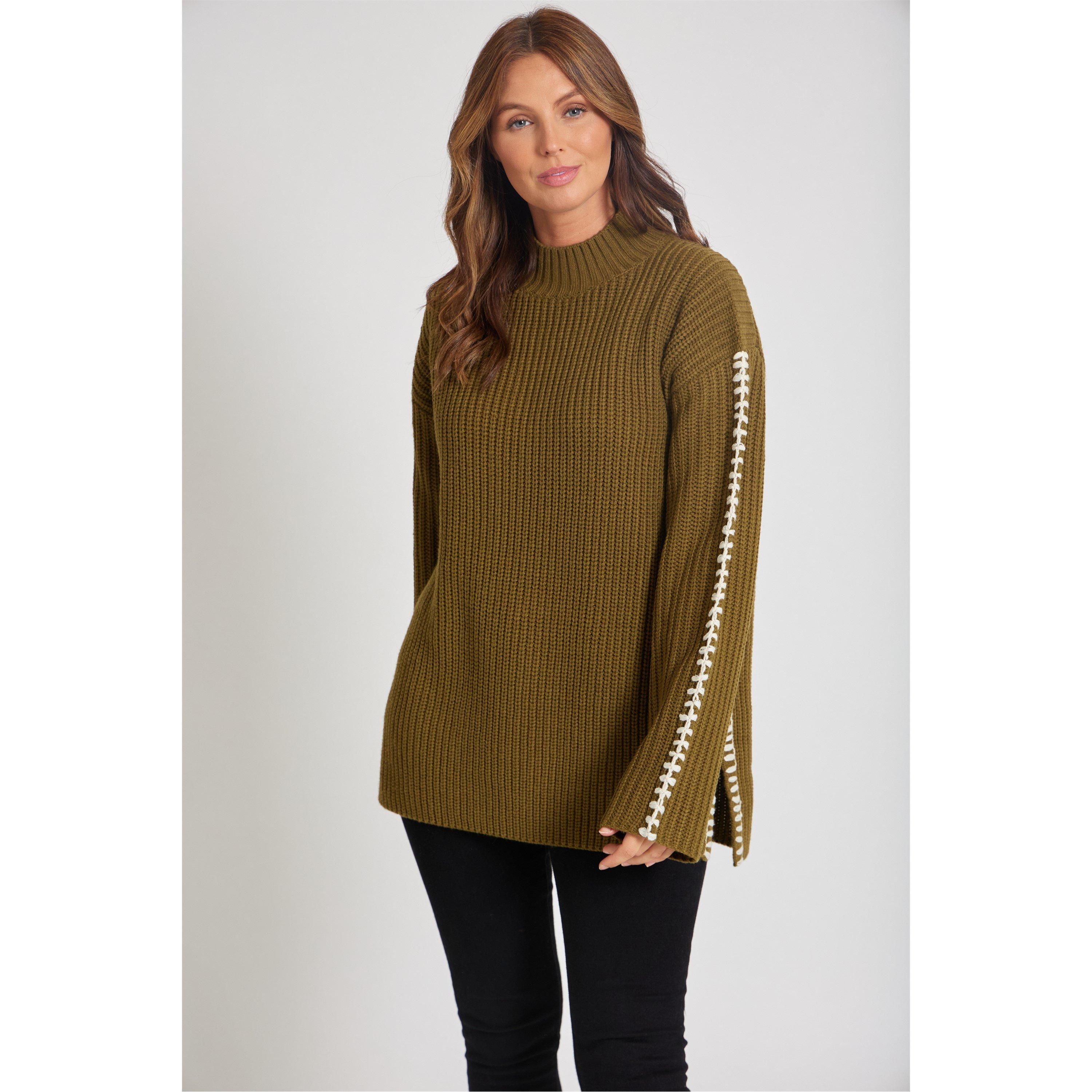 Be You BY Contrast Stitch Jumper Womens