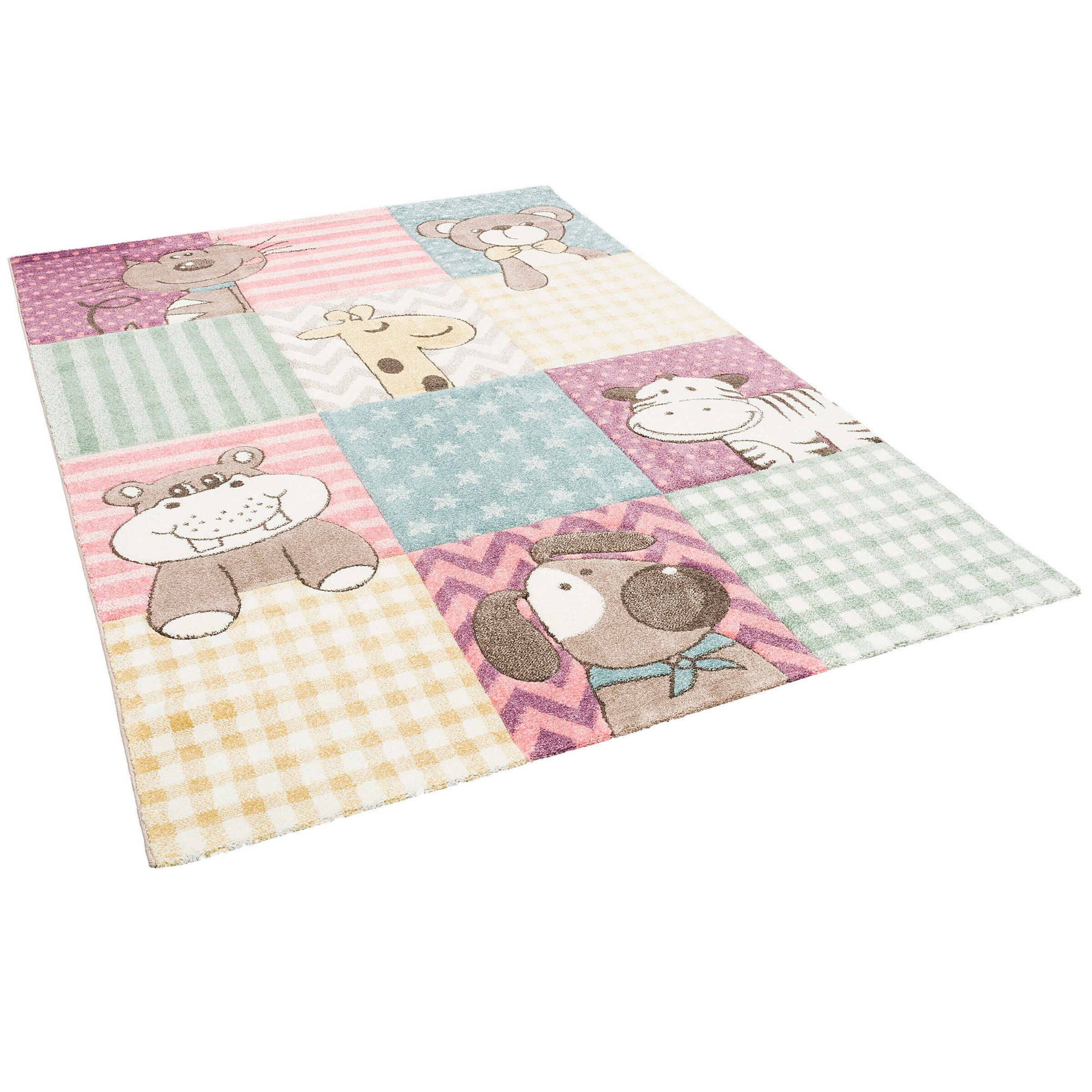 Pergamon Kinder Teppich Maui Kids Bunt Kinderzoo Bunt - 120x170 cm