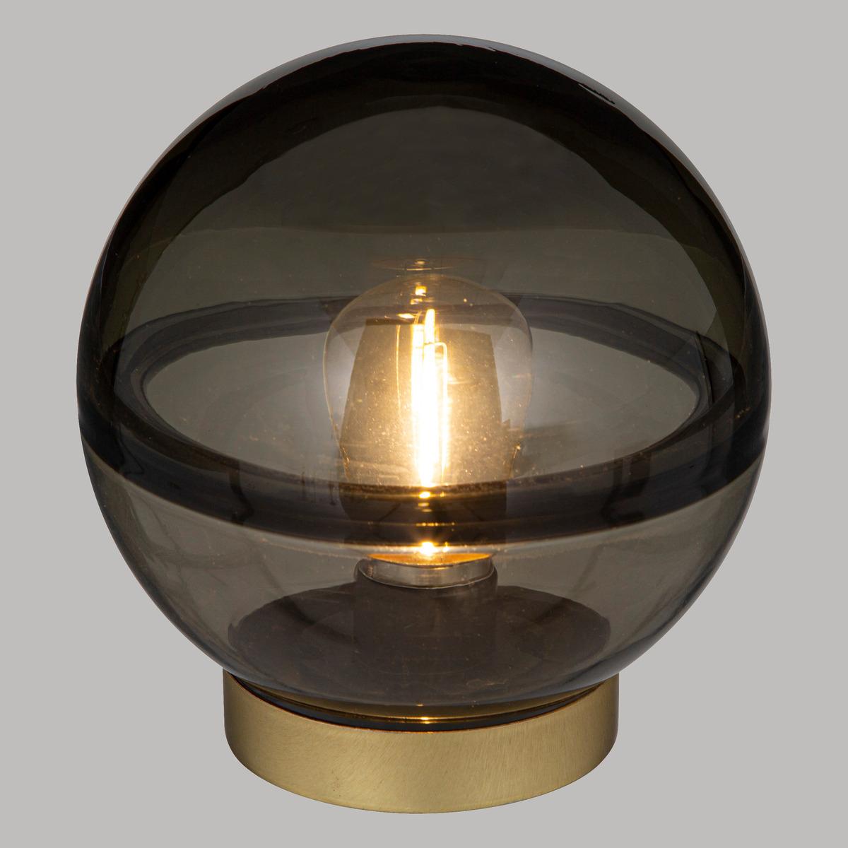 BOULE LED VERRE LINE ARDOISE H.16CM