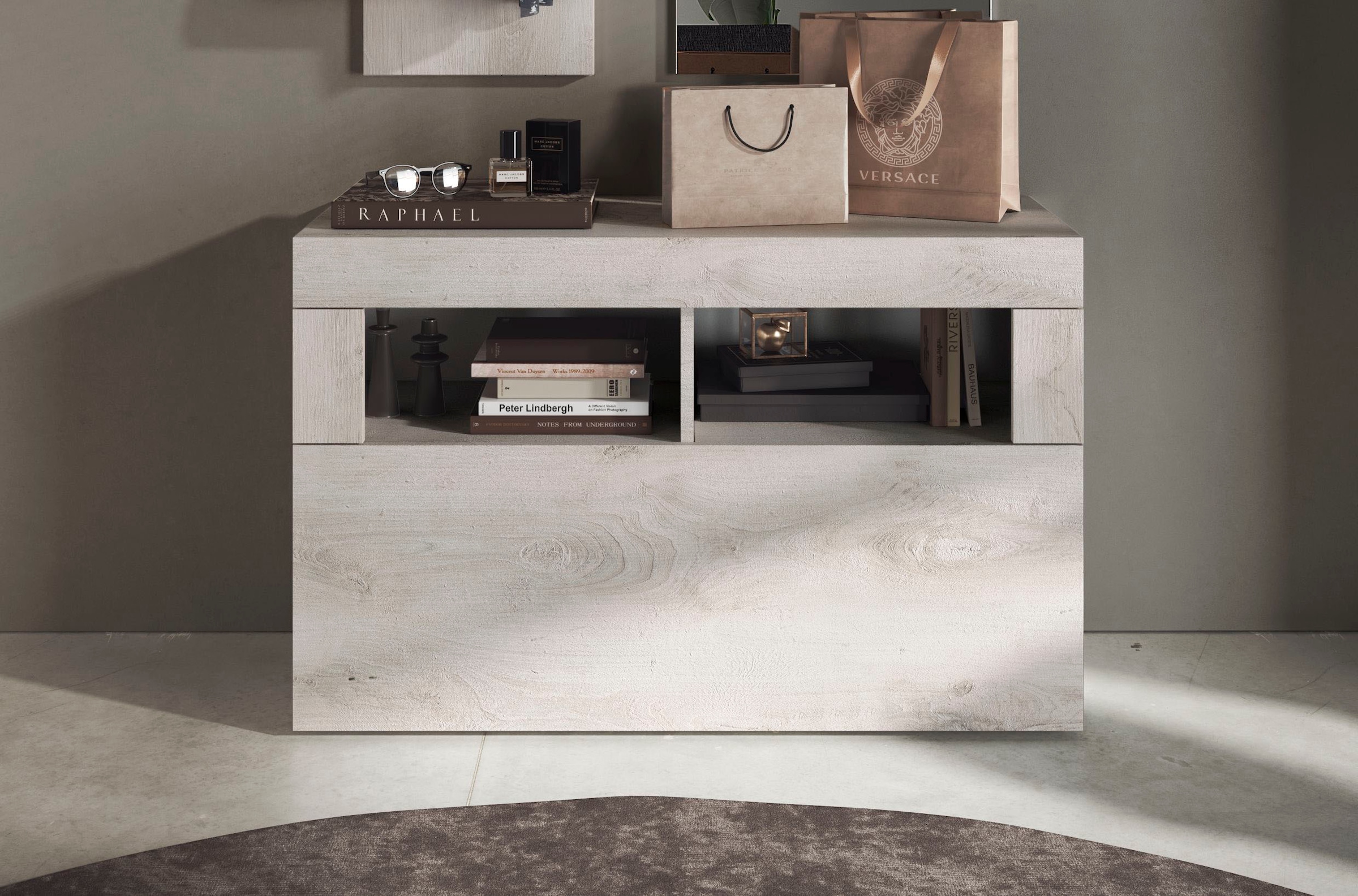 INOSIGN Garderobenschrank »Basic, Breite 91 cm, Höhe 59 cm, Schuhbank 1 Klappe« Garderobenbank, moderne Rahmenoptik