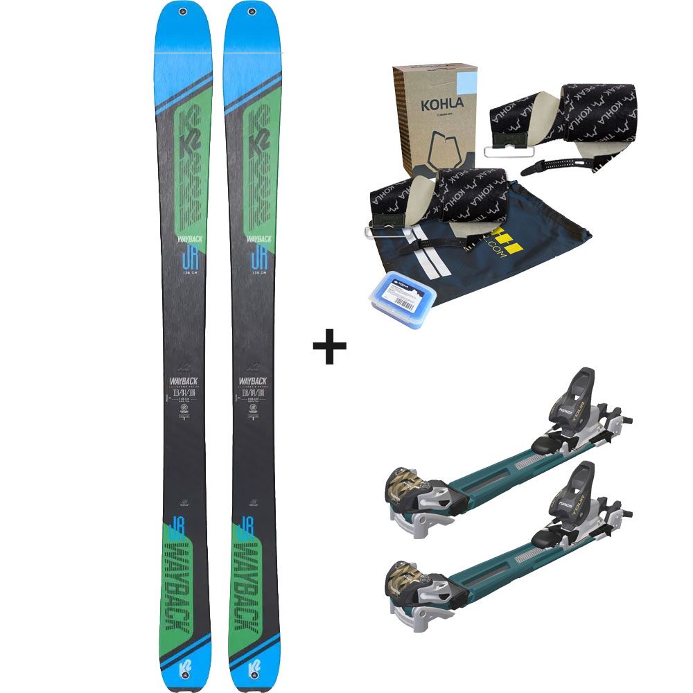 K2 Wayback JR 22/23 Tourenski Komplettset Kinder & Marker Bindung & Fell