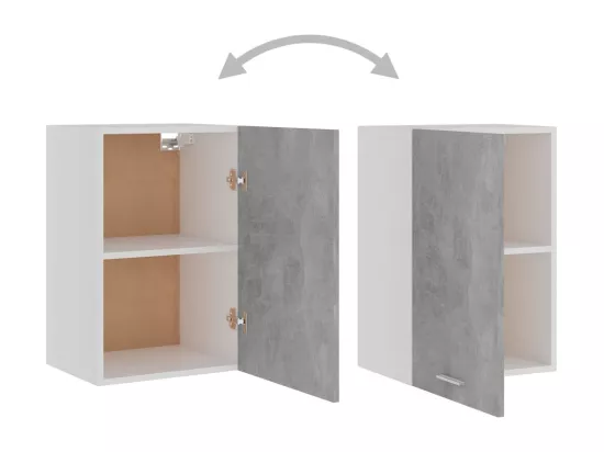 Armoire suspendue Gris béton 39,5x31x60 cm Bois d'ingénierie