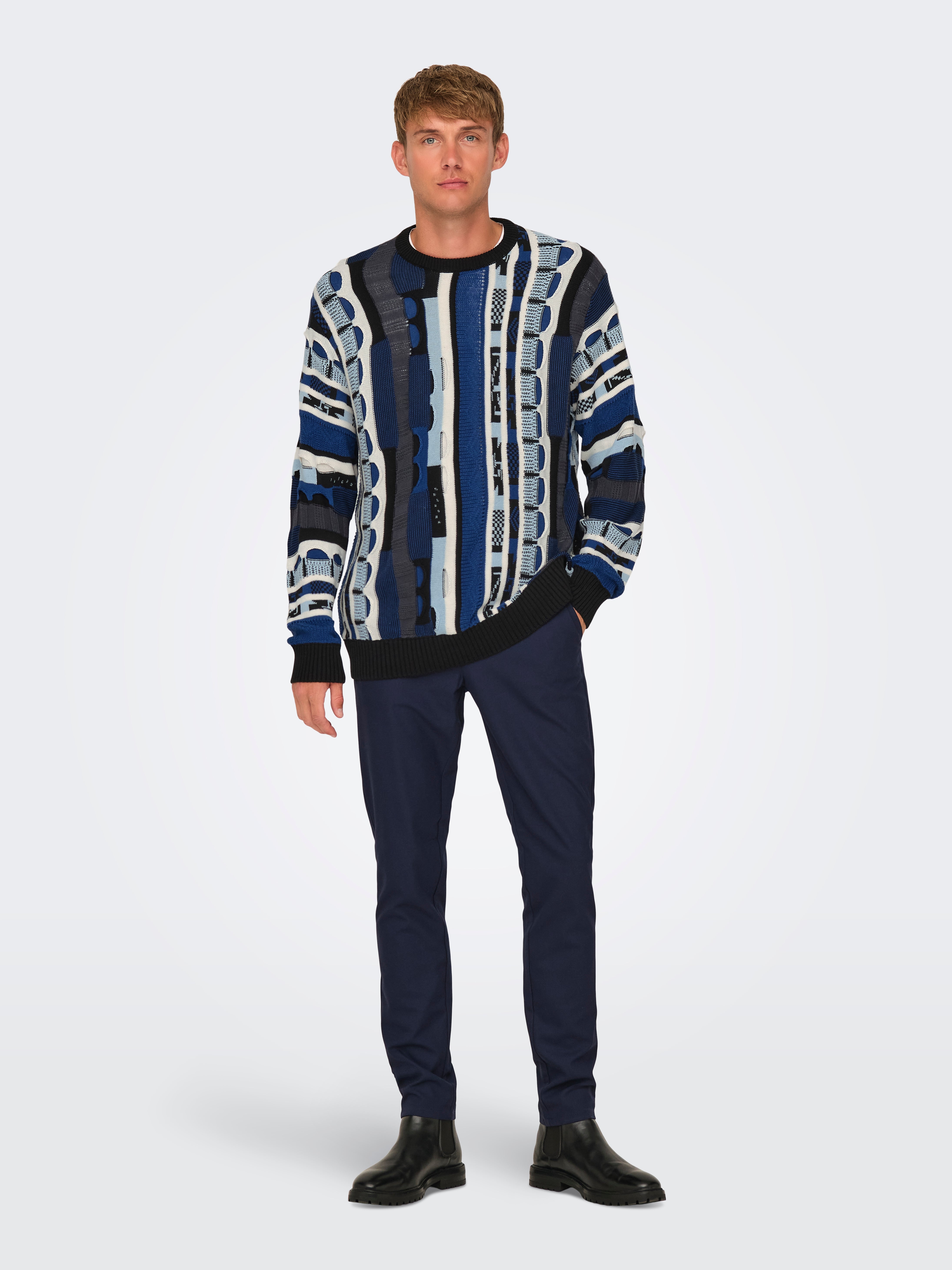 ONSTUCKER Pullover Blue Quartz