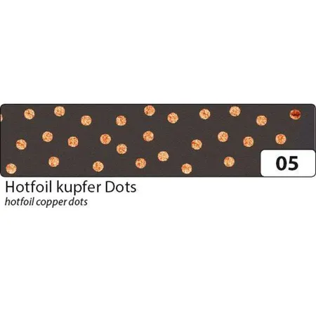 Folia Washi Tape, Hotfoil kupfer Dots, ca. 5 m x 15 mm