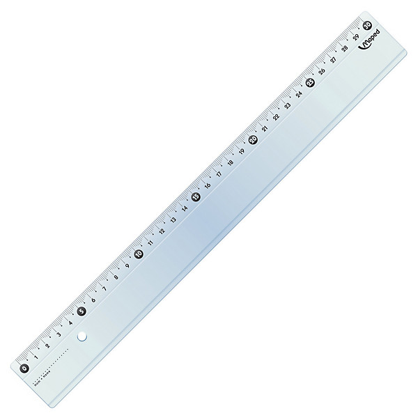 Règle plate en polystyrène 30 cm Maped