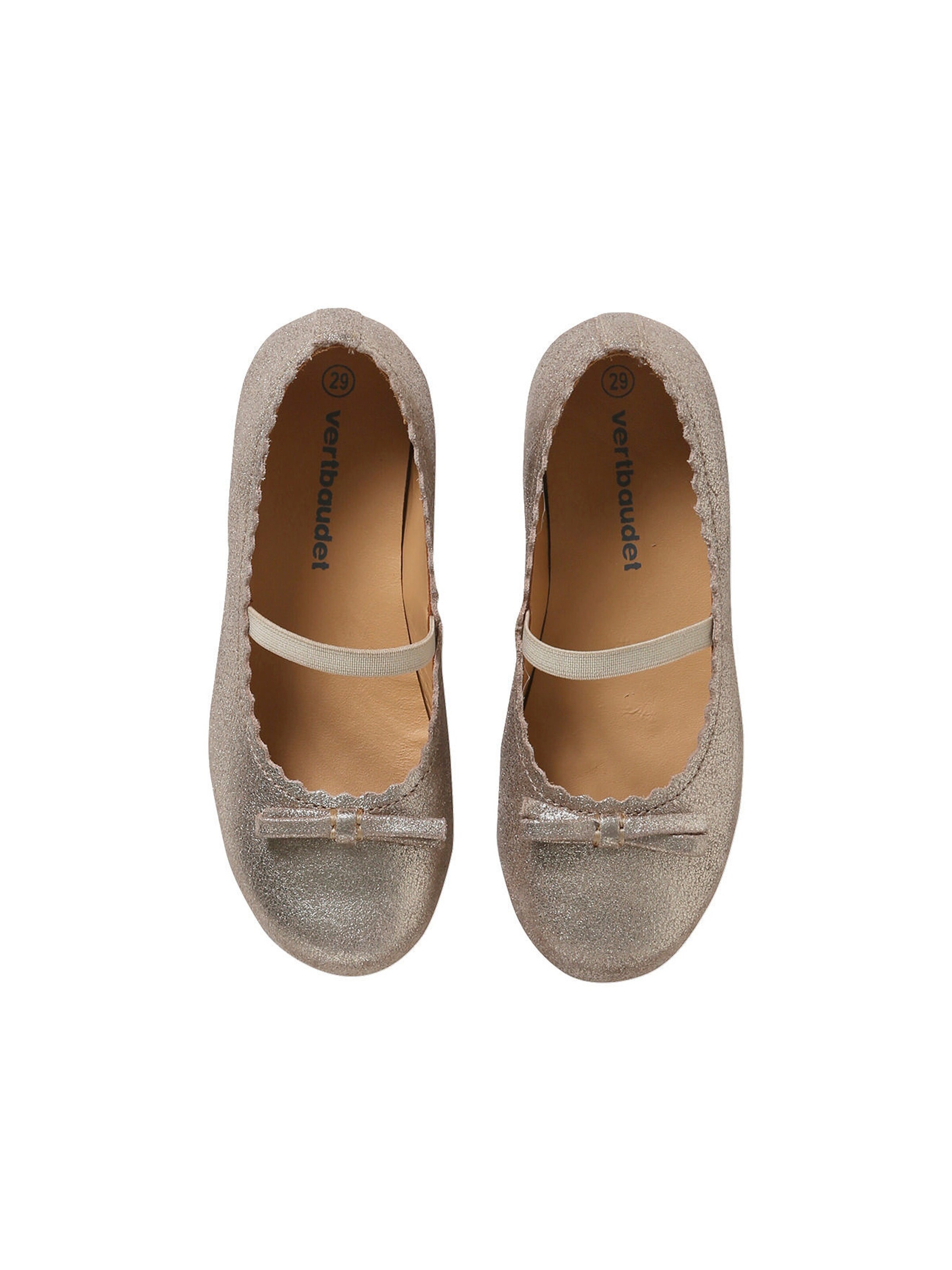 Vertbaudet Mädchen Ballerinas beige glanzeffekt