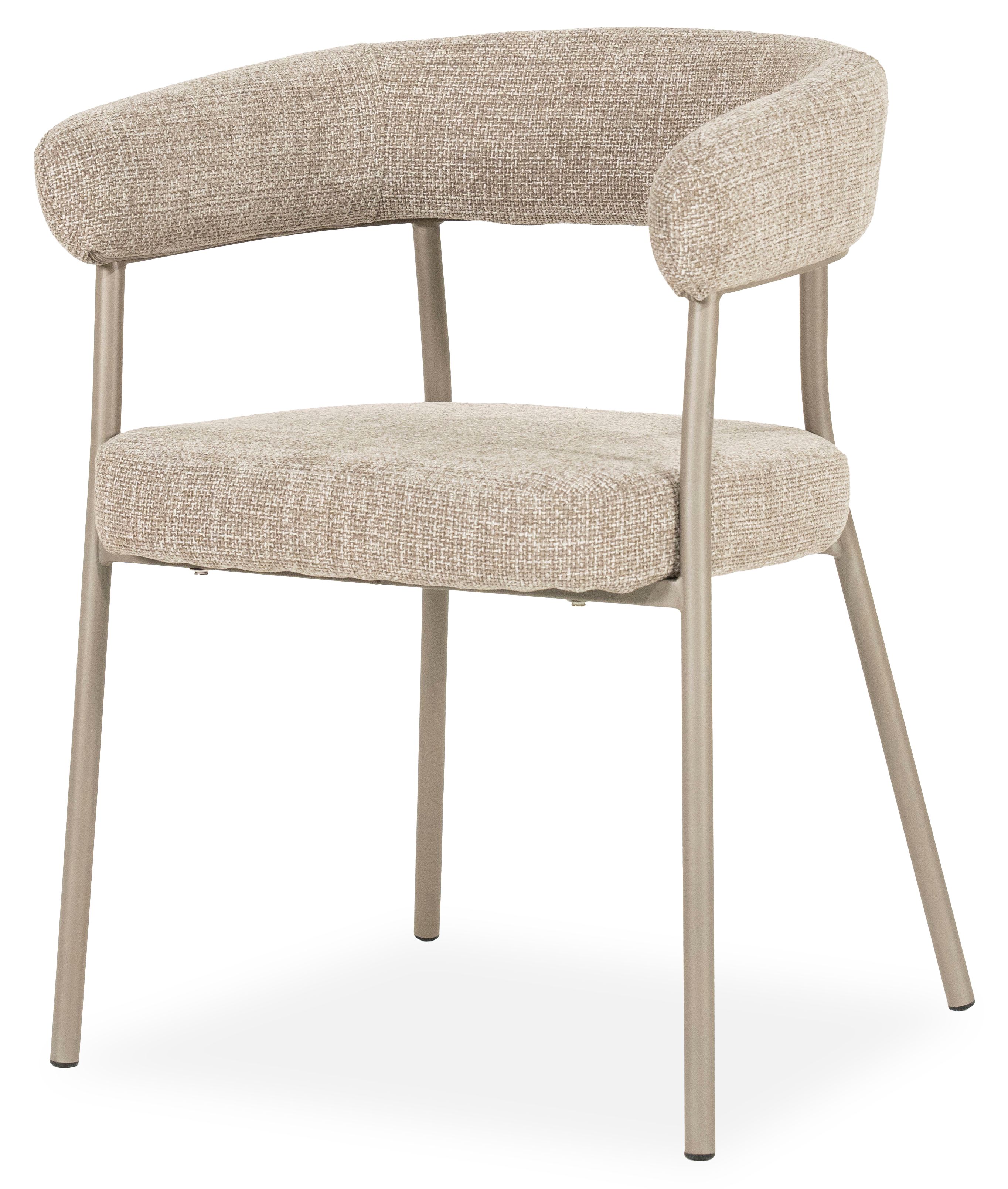Eetkamerstoel 250028 taupe Yovi B55 x D57 x H77 cm