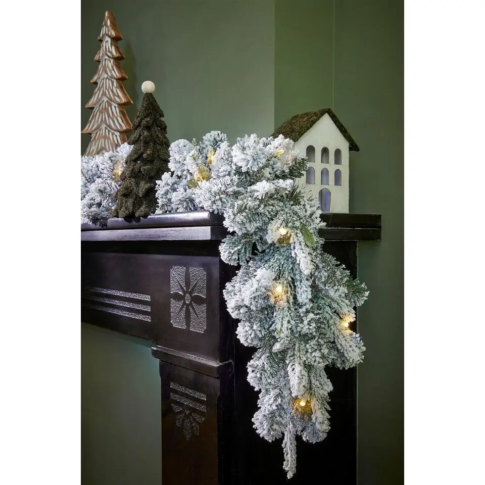 Black Box Trees Grimshaw Guirlande met Verlichting- L270 x Ø25 cm - Groen