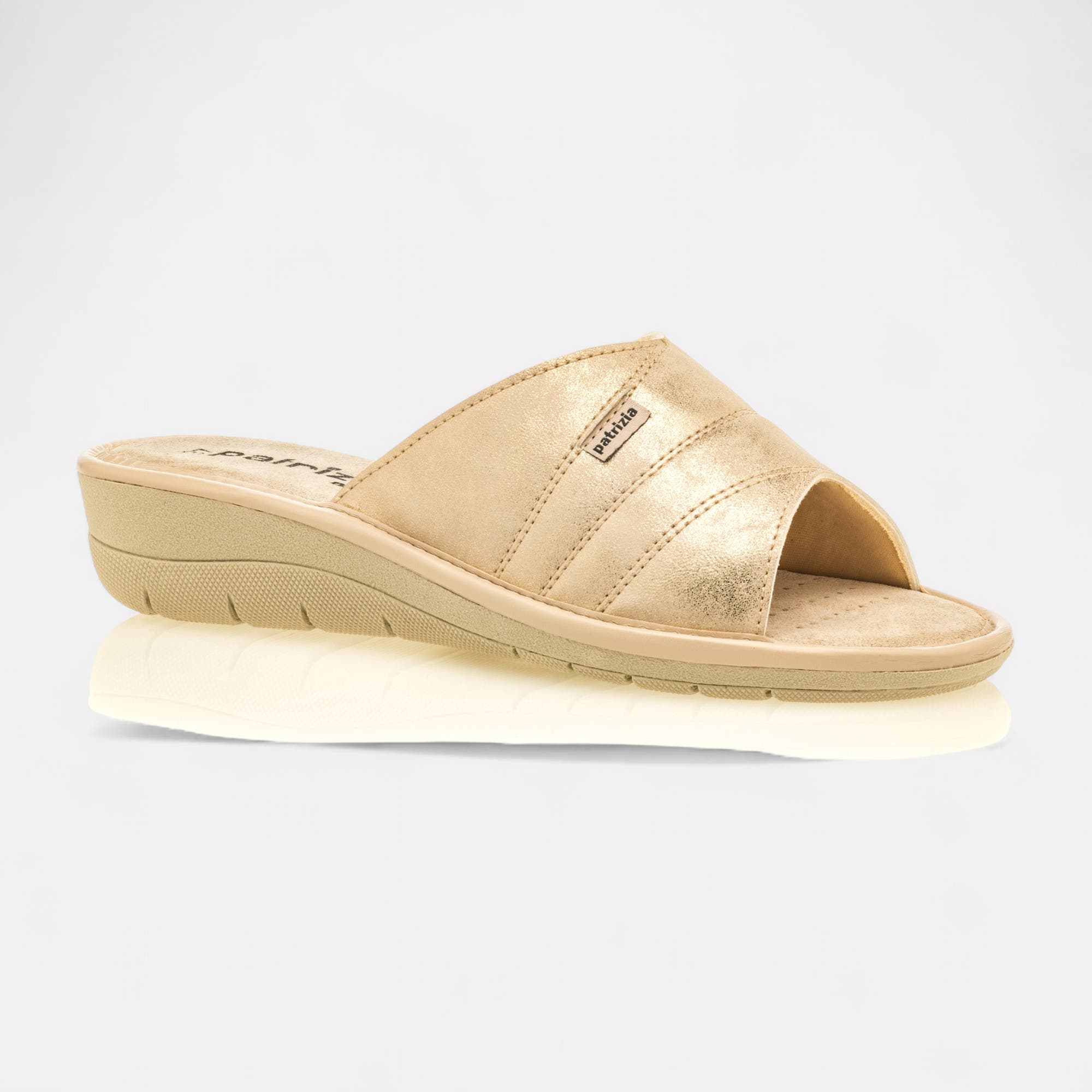Pantoufles mules Femme or