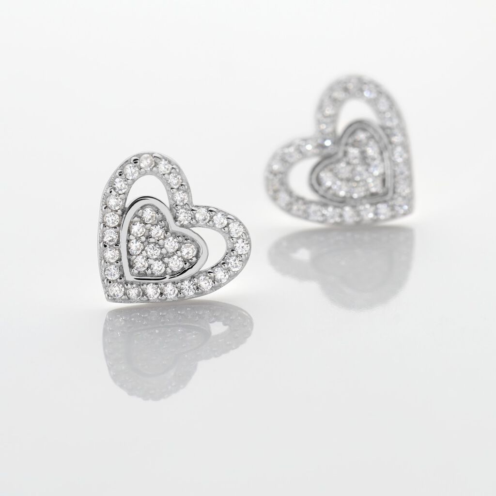 Boucles D'oreilles Puces Kazaldilon Argent Oxyde De Zirconium