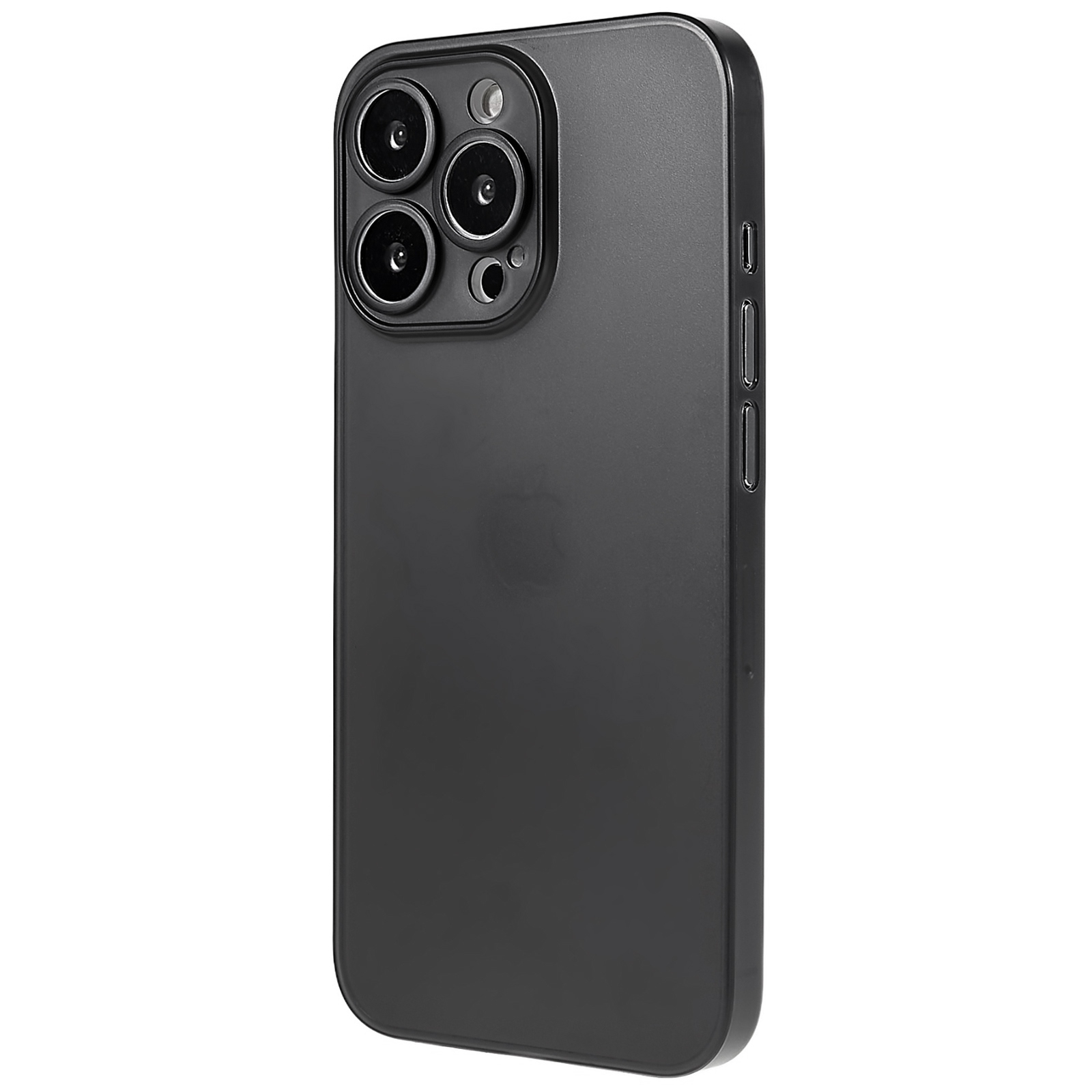 iPhone 13 Pro Kunststoff Hülle Case Ultra Thin 0.45 mm - Grau / Transparent (Matt)