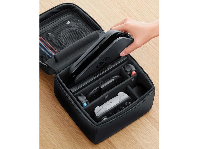 Nintendo Switch 2-All-in-one-Tasche Robuste Tragetasche mit integriertem Spieleständer und Zubehörfächern für Nintendo Switch