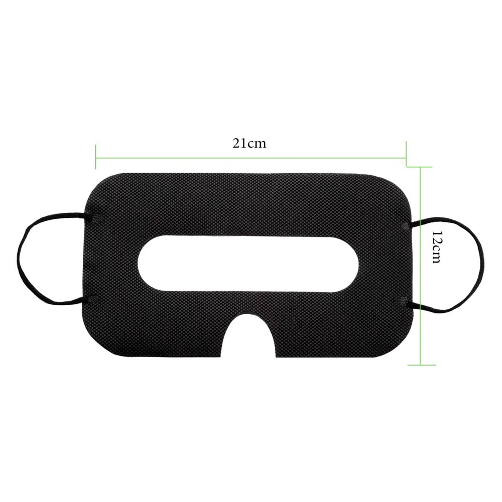 (50er Set) Universal Einweg Hygiene VR Augenmaske für Virtual Reality Brillen - Schwarz