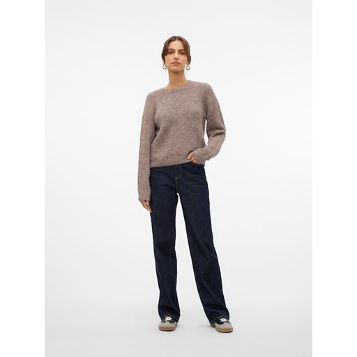 Vero Moda Novah Striktrøje, Brown Lentil, XL