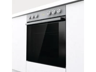Gorenje Essential BC6715E02XK - Ovn - til indbygning - niche - bredde: 56 cm - dybde: 55 cm - højde: 59 cm - med selv-rengøring - Klasse A - rustfrit stål