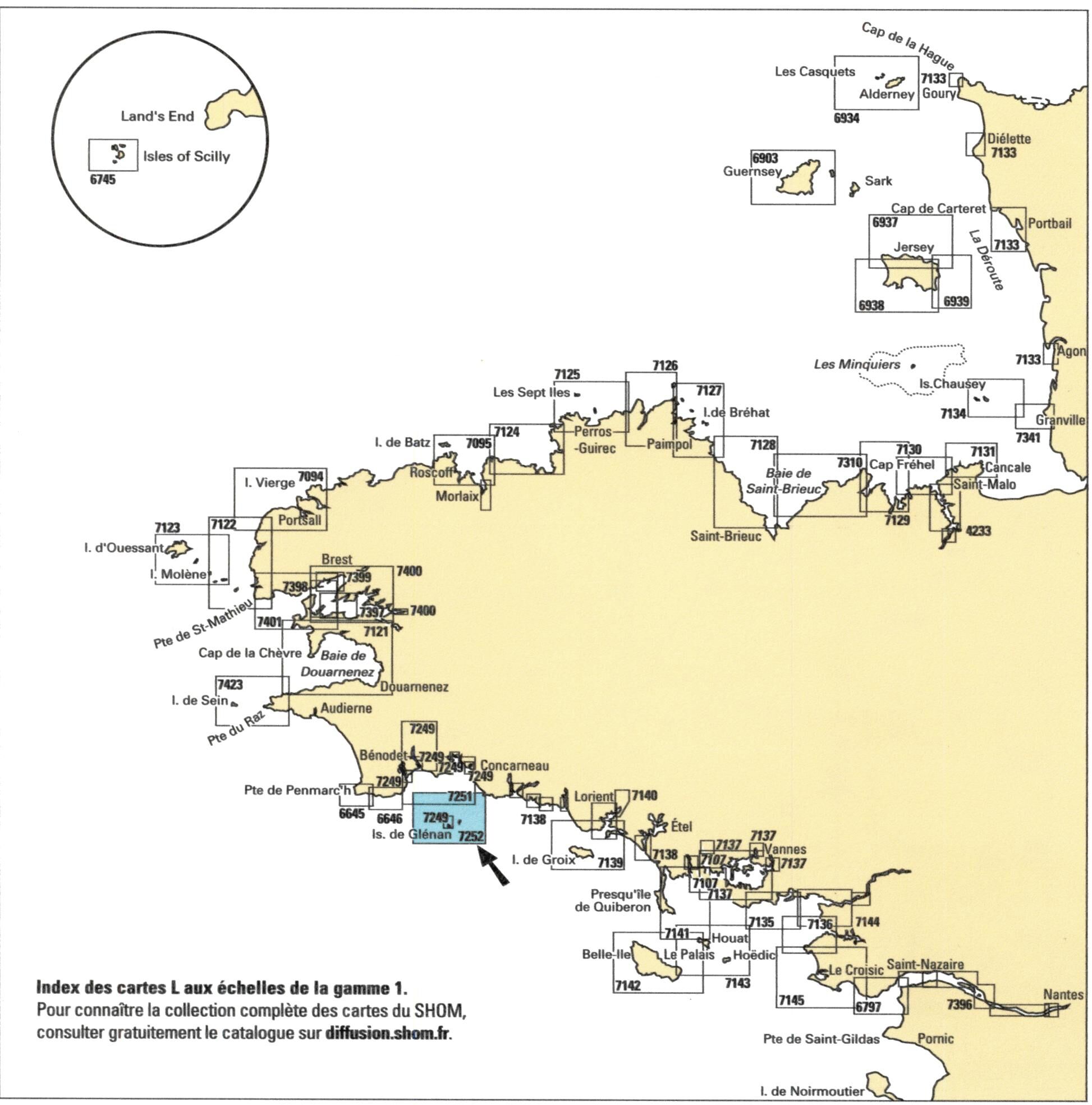 EPSHOM - 7252L ILES DE GLENAN