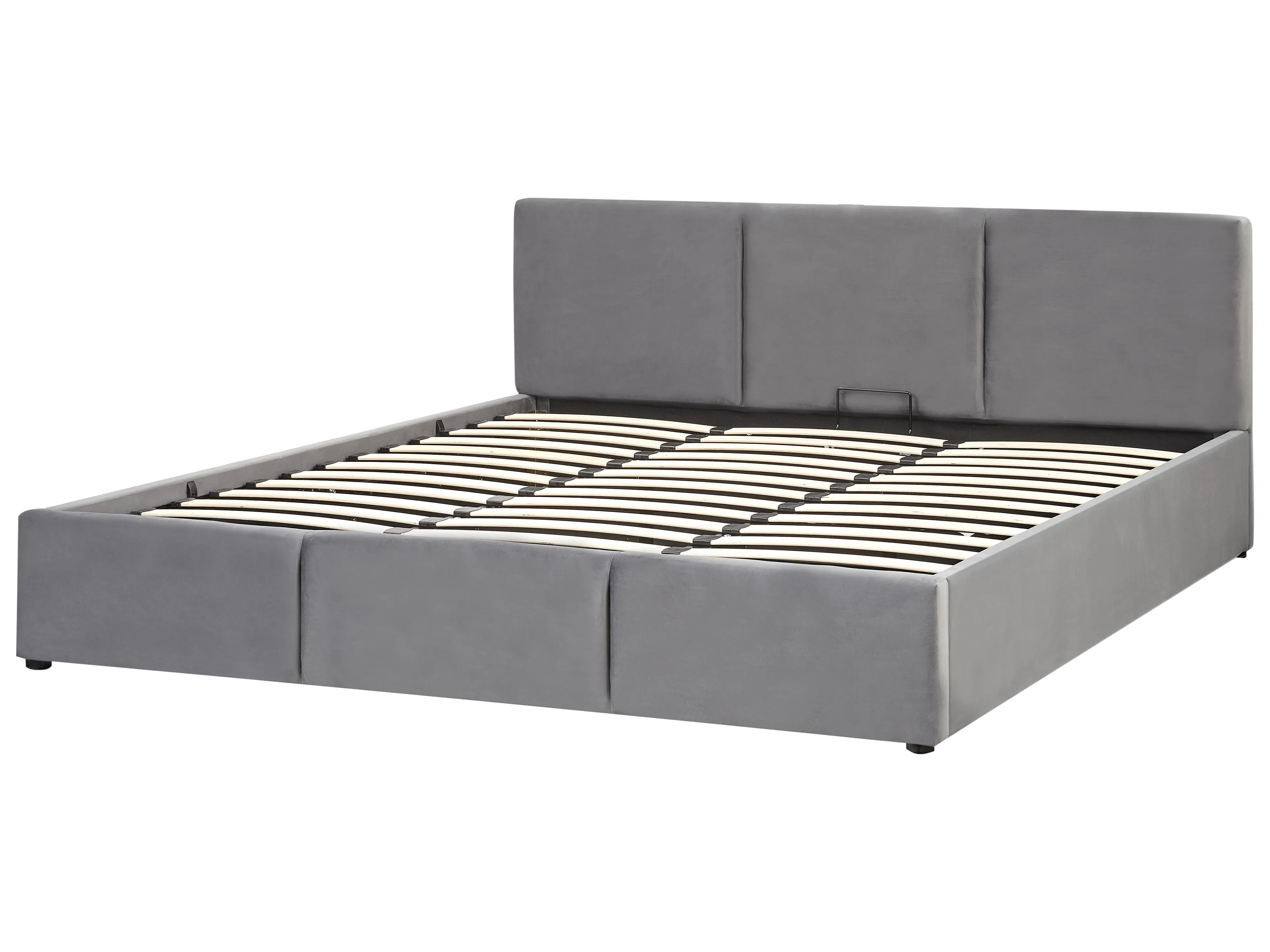 Bed met opbergruimte Fluweel BOUSSE 180 x 200 cm Donkergrijs