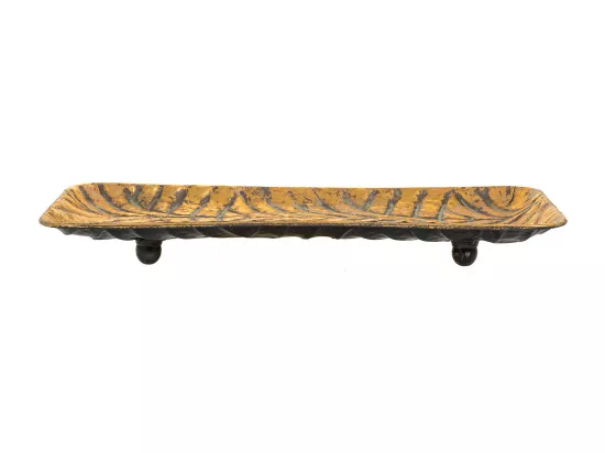 Centre de table en métal doré 39.5x19.5x4.5h