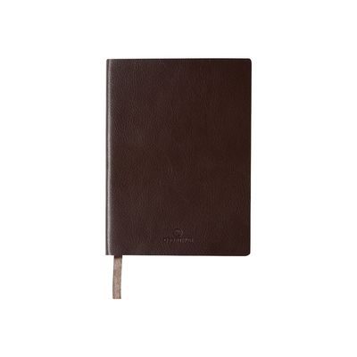Oberthur - Carnet de notes en cuir - A6 - brun