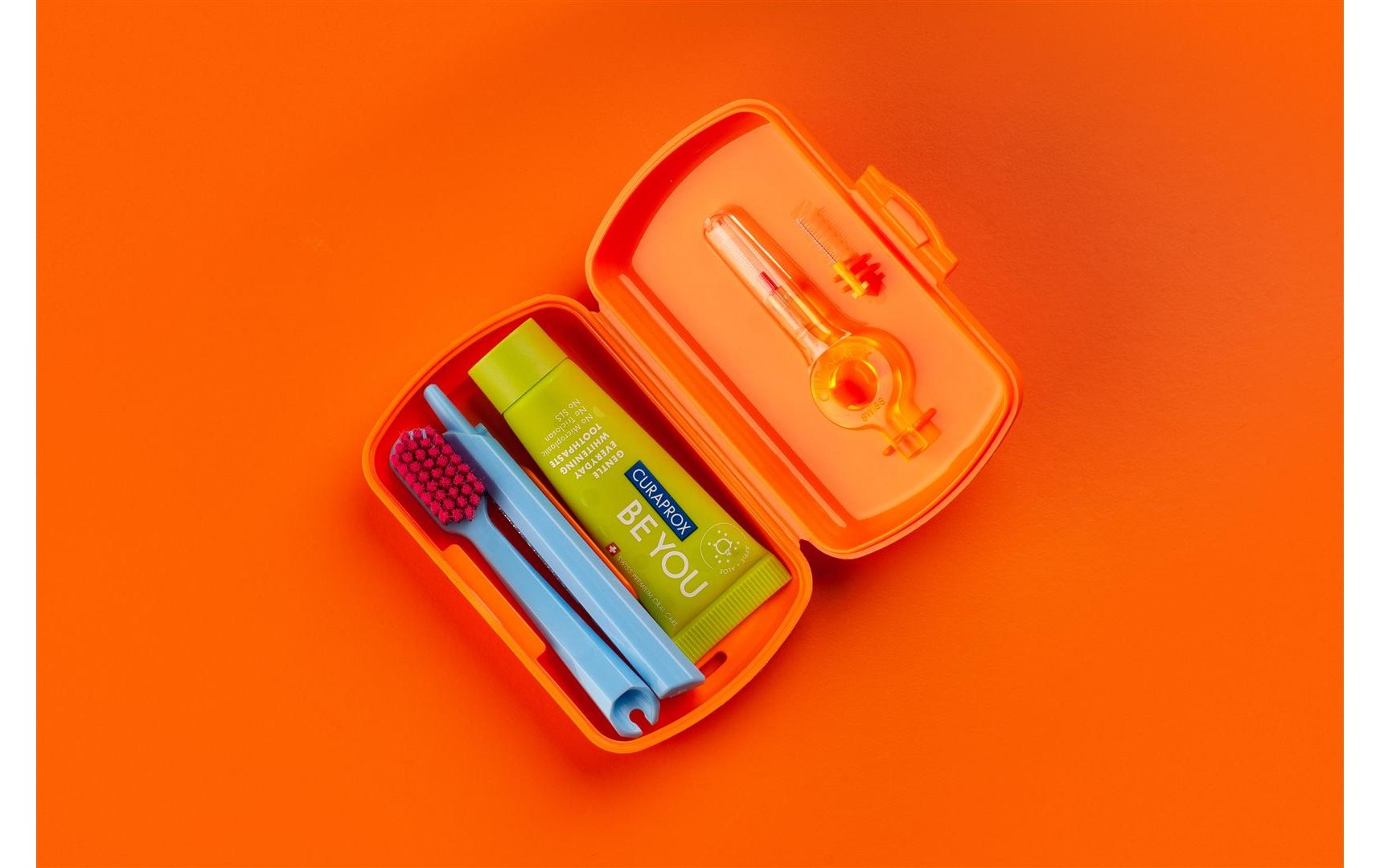 Travel Set orange CS 5460 PfirsichReise-Set für die Zahnhygiene