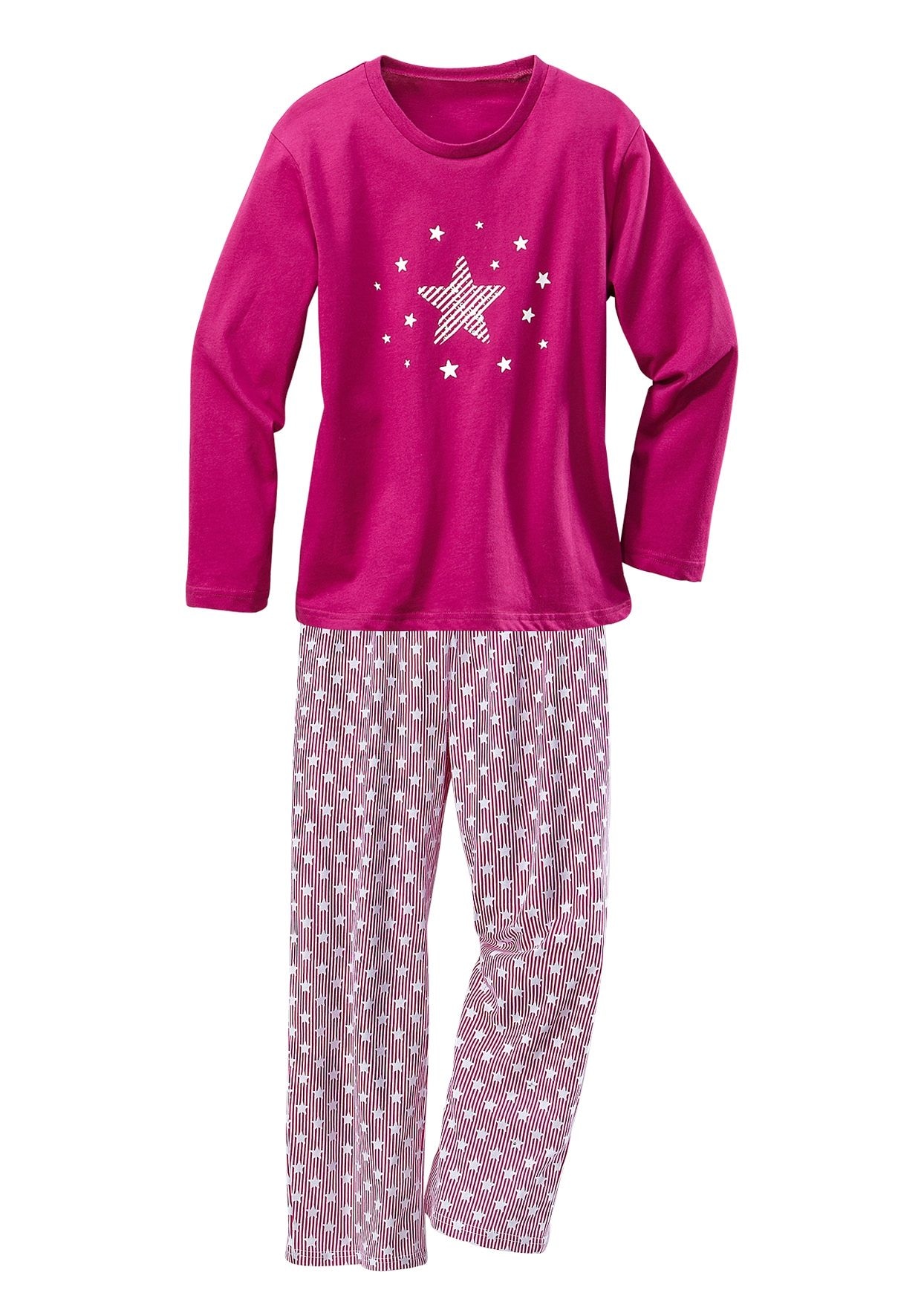 petite fleur Pyjama Set, 2 Stück, 4 Stk. tlg., modischer Sternendruck auf den Shirts und Hosen