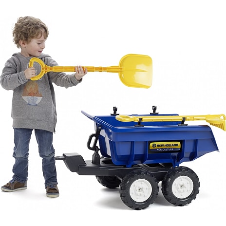Falk Toys New Holland renderaver med vogn