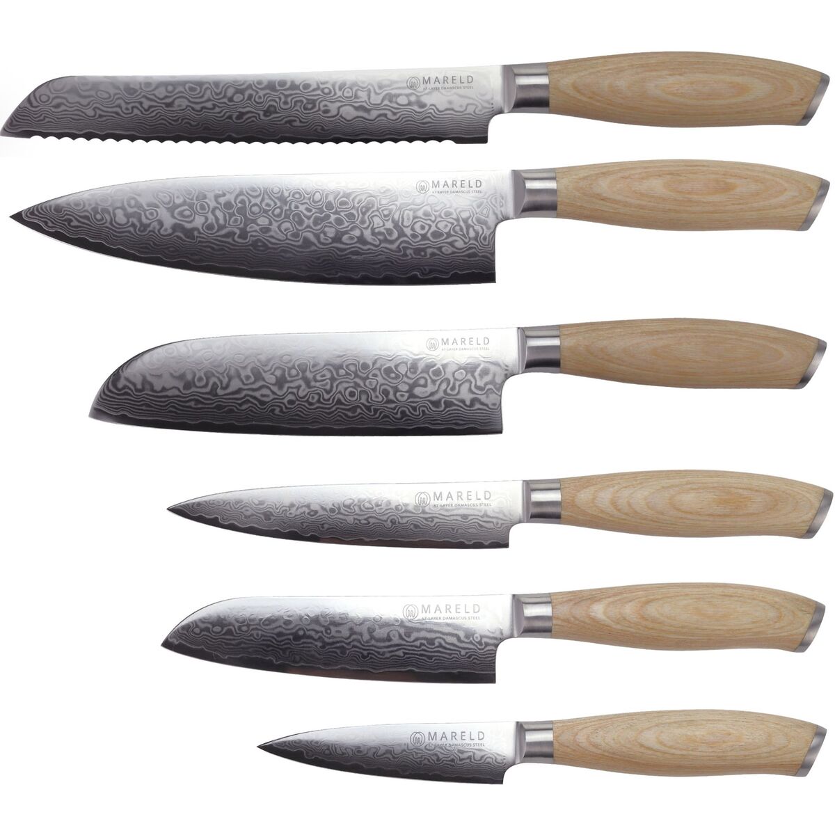 Knivsett Akio med 6 kniver