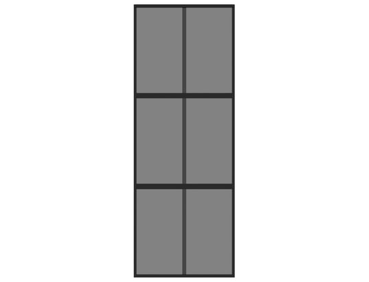 VIDAXL - Porte verre Porte coulissante noir 76x205 cm verre trempé aluminium