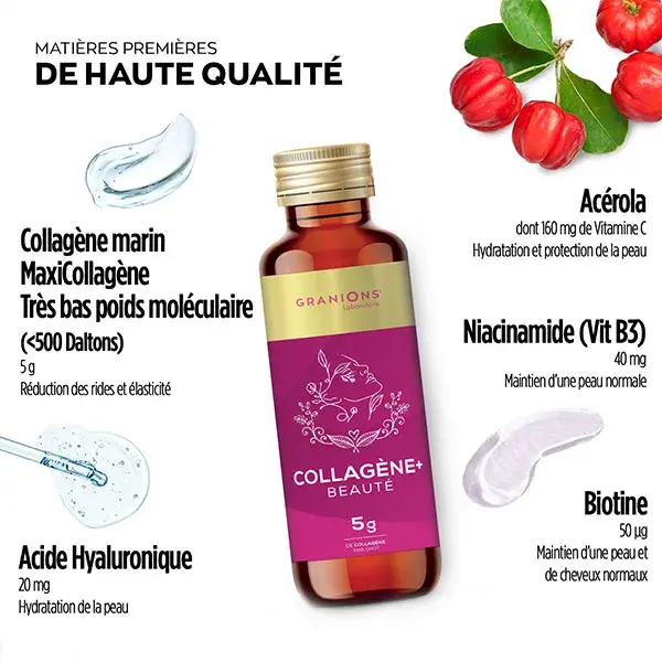 Granions Collagen Beauty+ - Colágeno Marinho Hidrolisado Tipo I - 8 Doses