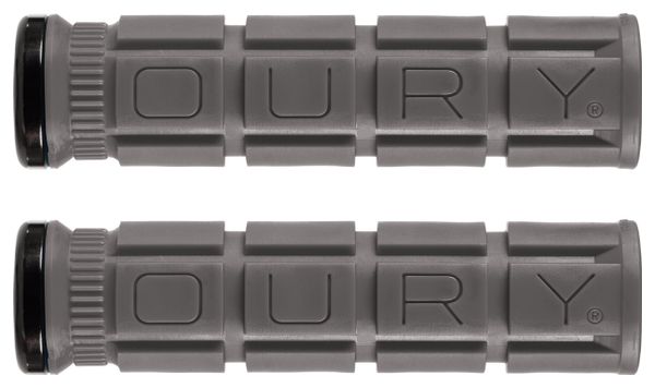 Paire de Grips Oury Grips Lock-On V2 Gris Graphite