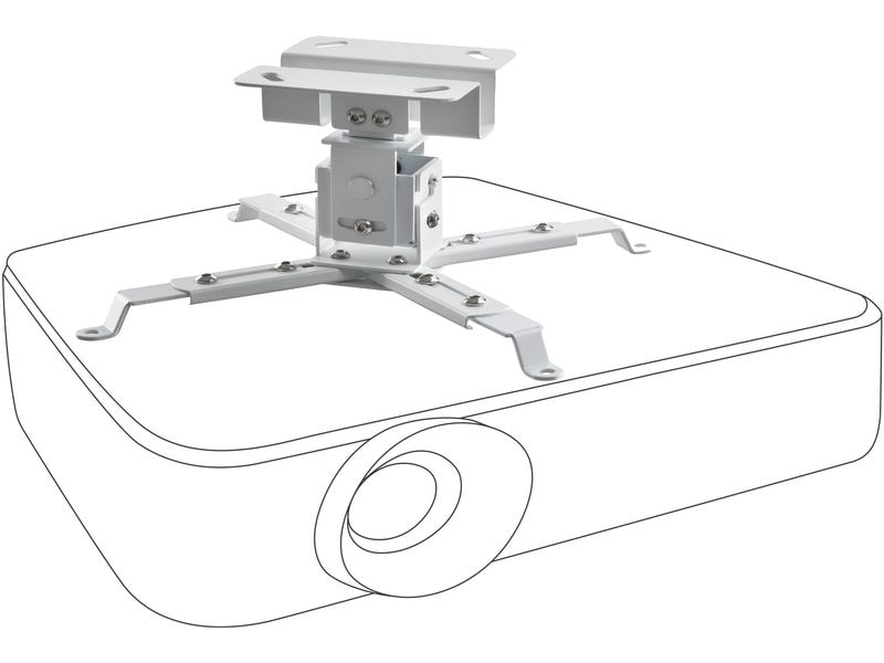 Celexon Deckenhalterung MultiCel1200 Weiss Universaldeckenhalterung für Projektoren