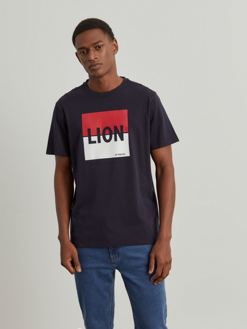T-shirt de algodão com estampado