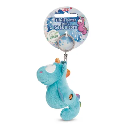 NICI Schlüsselanhänger Seepferdchen Laguna Rainbow blau 9cm GREEN
