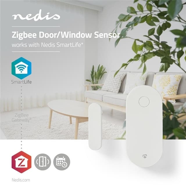 Nedis SmartLife Dørvinduessensor | Zigbee 3.0 | Batteri | Android™ / IOS | Hvid