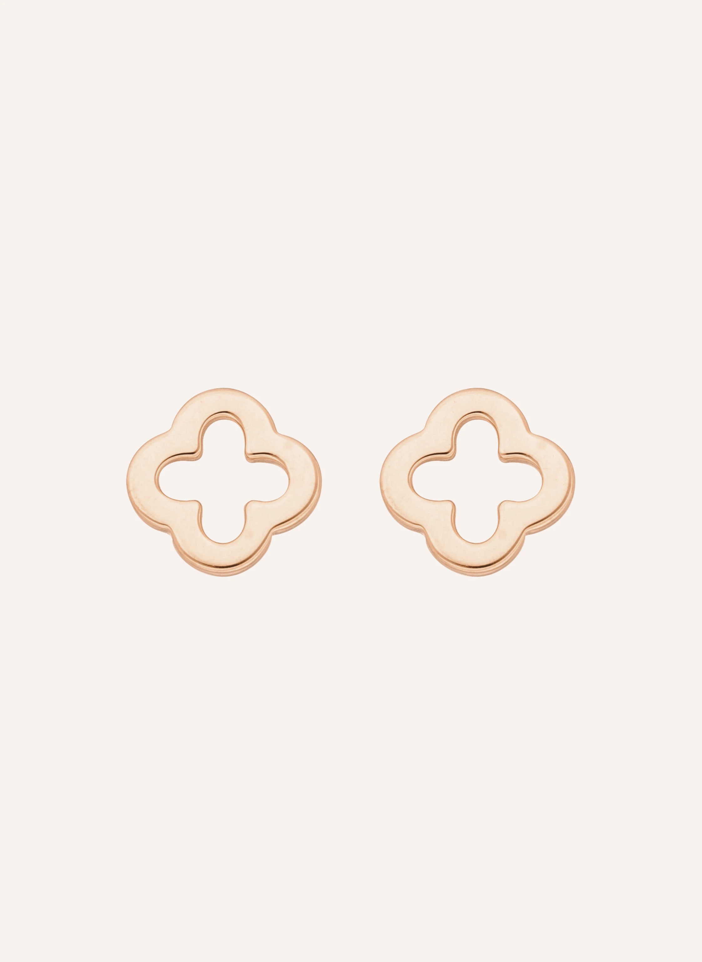 Leaf Ohrstecker CLOVER aus 14 Karat Rosegold