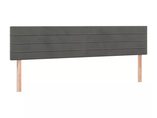 Sommier tapissier matelas et LED Gris foncé 160x200 cm Velours