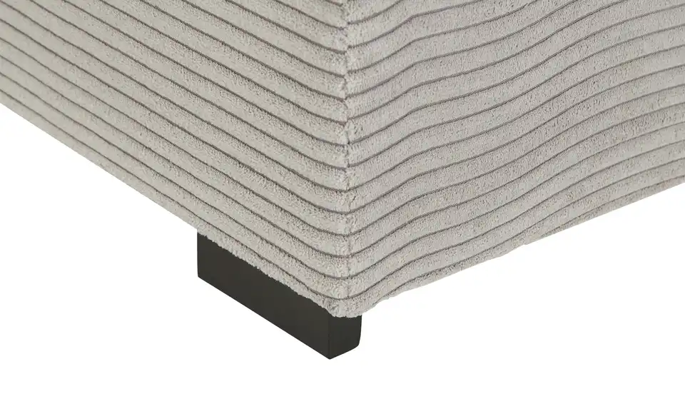 Ecksofa Rome Hellgrau rechts Cordstoff