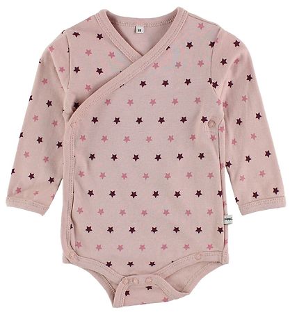 Pippi Baby Wickel- Bodies - 4er-Pack - Lila/Pink m. Print