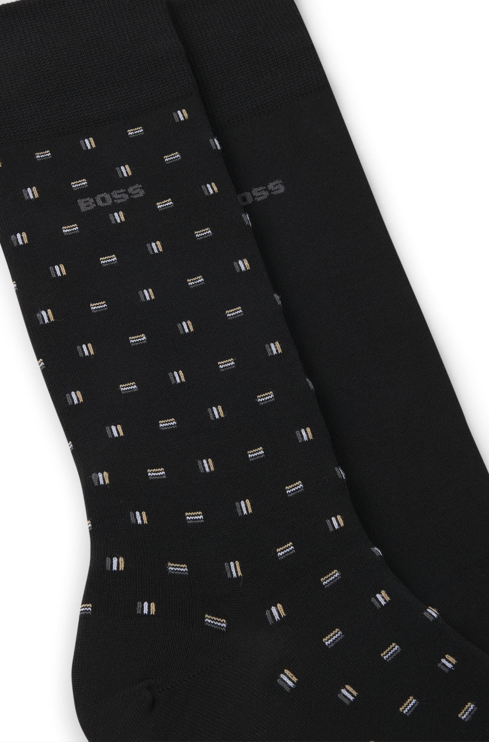 BOSS Businesssocken »2P RS Mini Iconic« 2 Paar tlg. Socken Pack aus 1x uni und 1x minimalistisches Muster