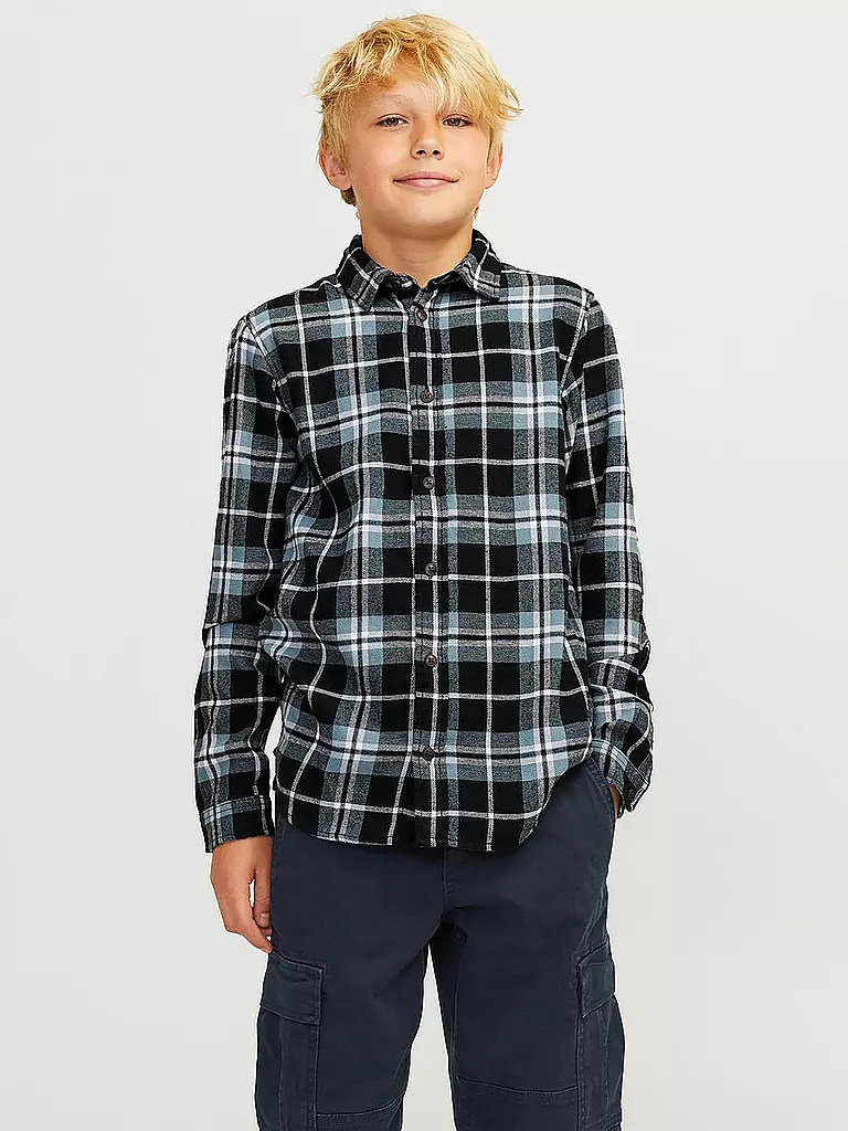 JACK & JONES Flannelhemd JJJOSHUA  blau