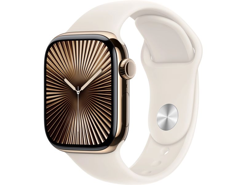 Apple Watch Series 10 42 mm LTE Titanium Rosegold Sport Wei Eine glatte Zehn